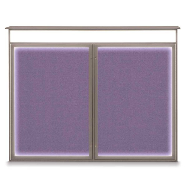 United Visual Products Single Door Enclosed Indoor Letterboard UV1124SD3036-BLACK-GREY - main